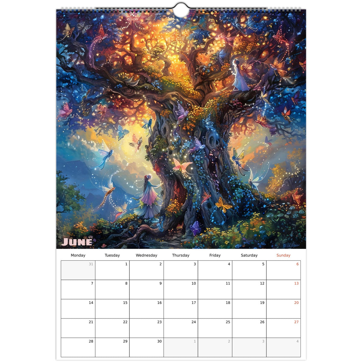 Fairies calendar 2027 June photo