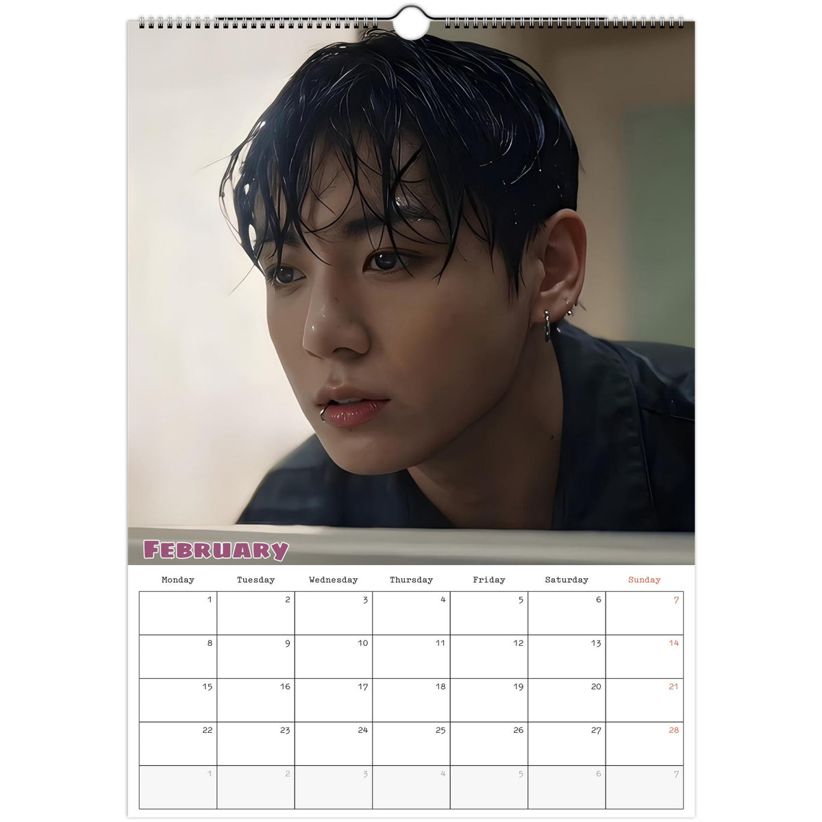 Jungkook Calendar 2027 February photo