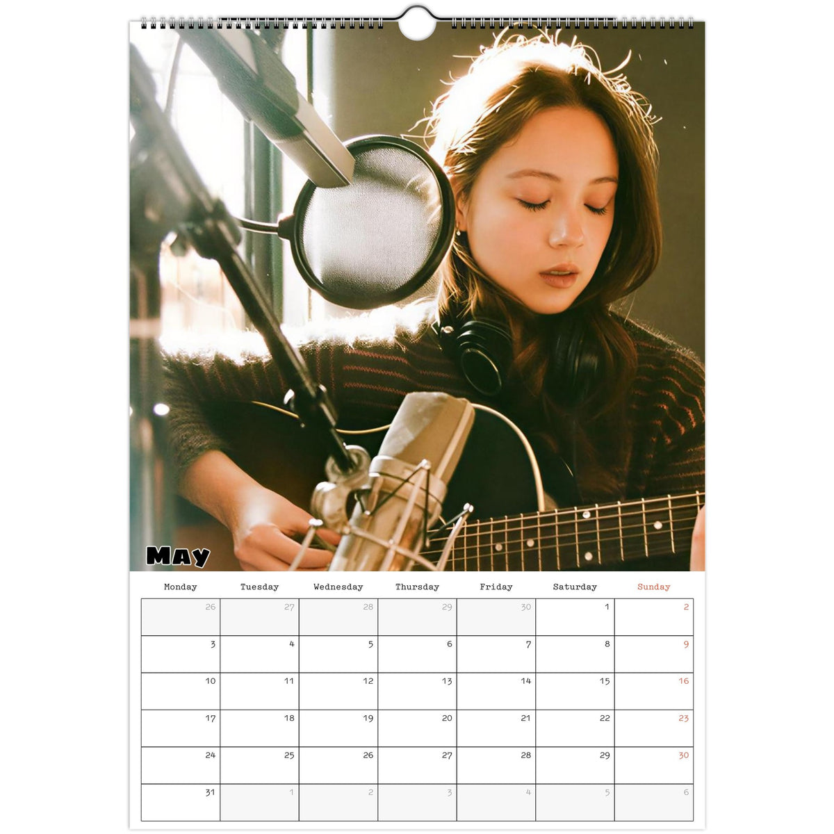 May 2027 page in Laufey A3 wall calendar