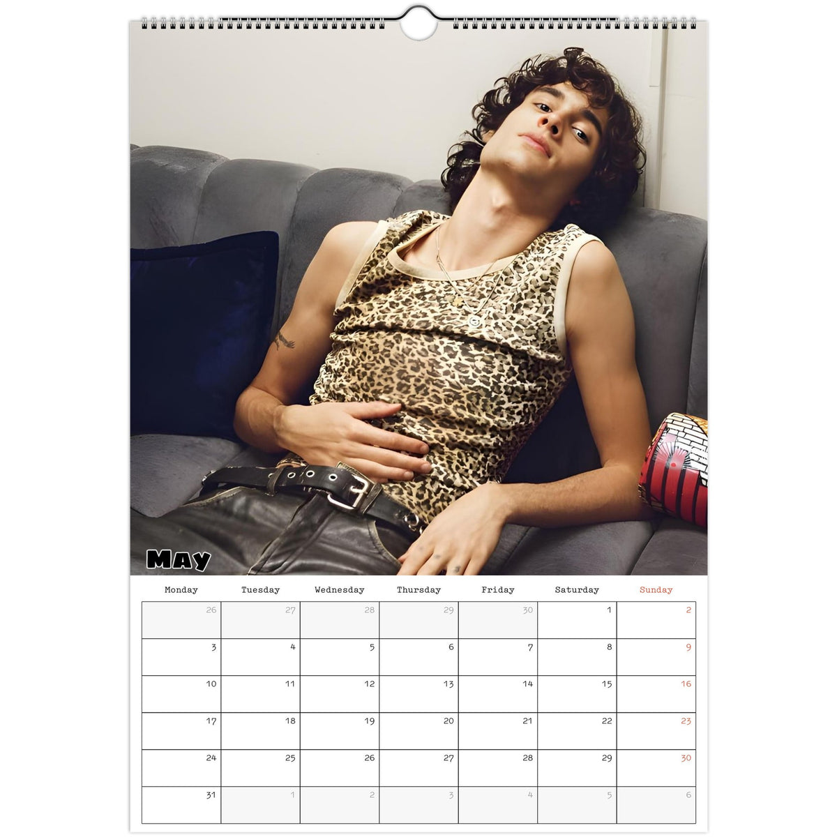 May page of sombr 2027 A3 wall calendar