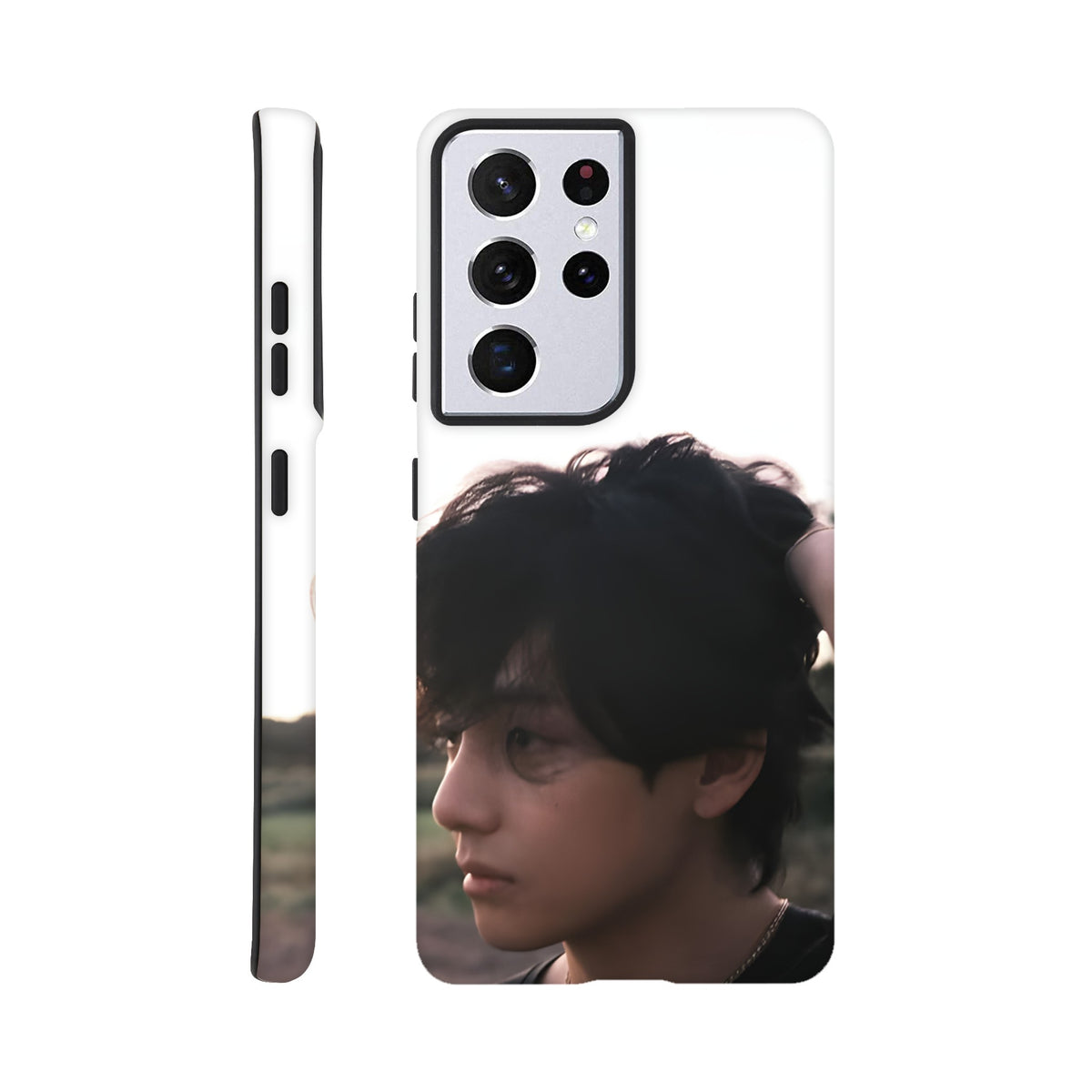 Samsung tough case with Taehyung artwork and impact‑resistant layers
