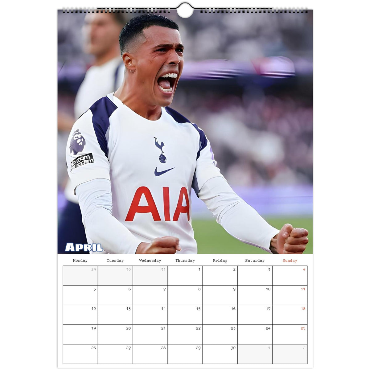 Tottenham calendar April photo