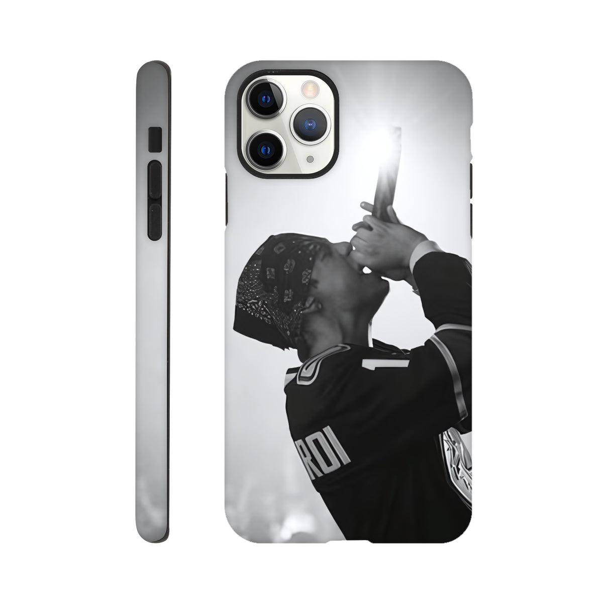 Dual‑layer iPhone cover with The Kid LAROI aesthetic graphic