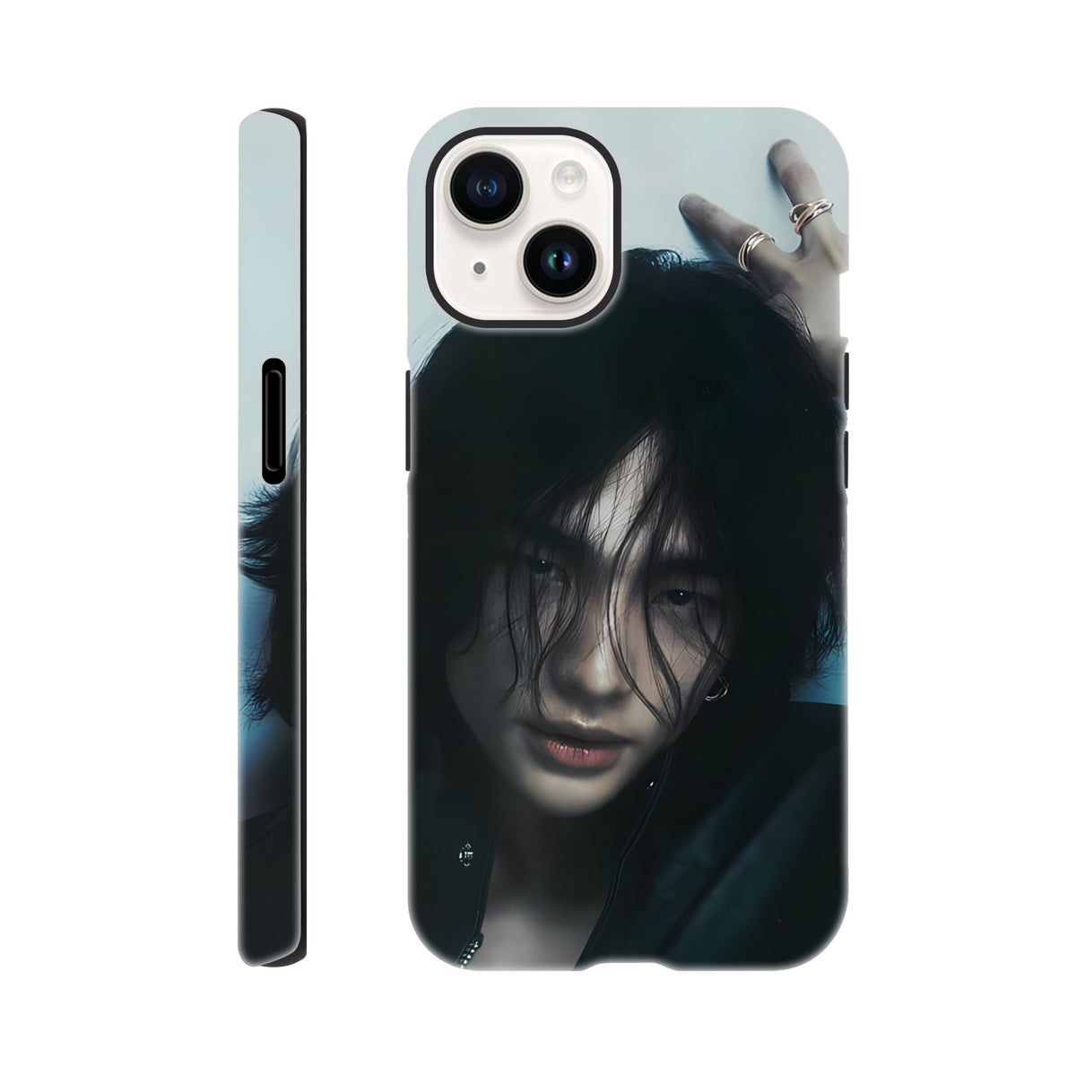 Hyunjin Stray Kids aesthetic iPhone case with tough shell
