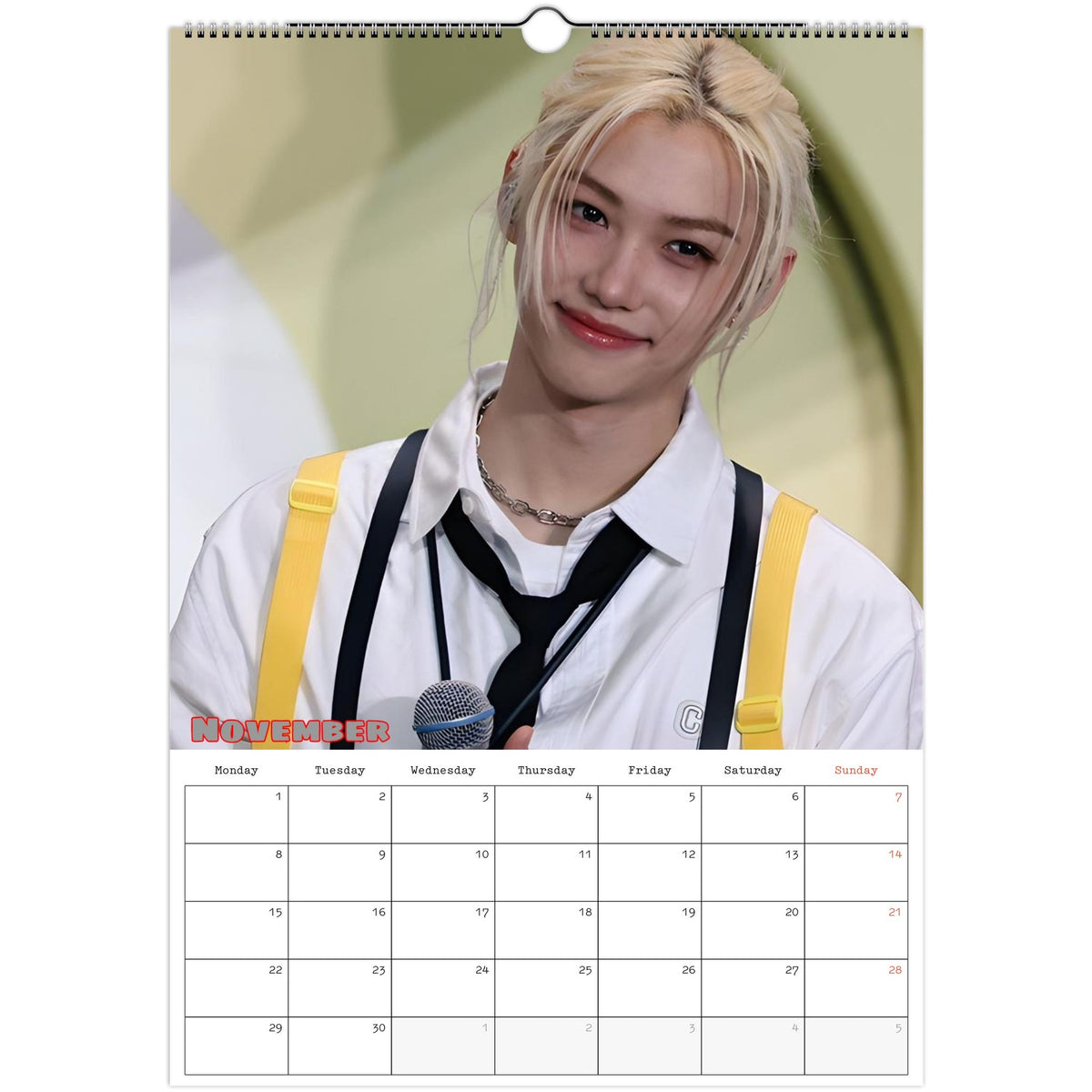 Stray Kids Felix Elite Calendar 2027 November page