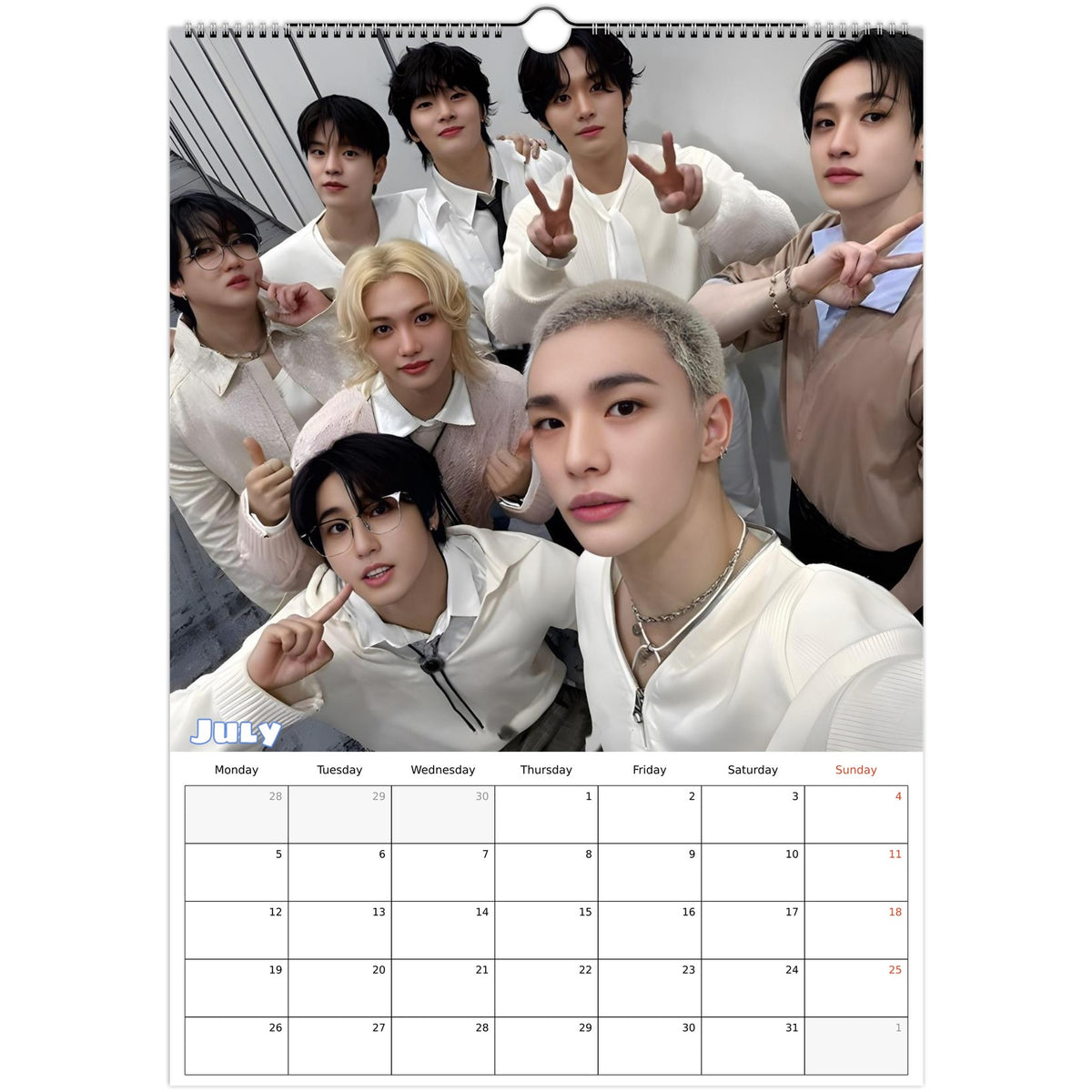 Stray Kids calendar 2027 July photo