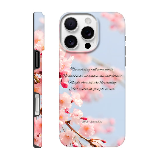 BTS Spring Day inspired iPhone tough phone case with aesthetic design