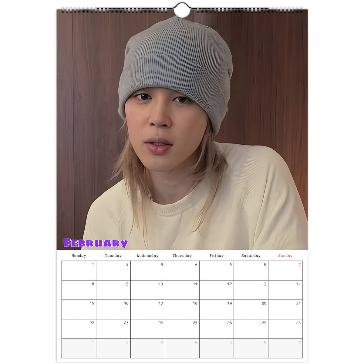 BTS Jimin Calendar February portrait