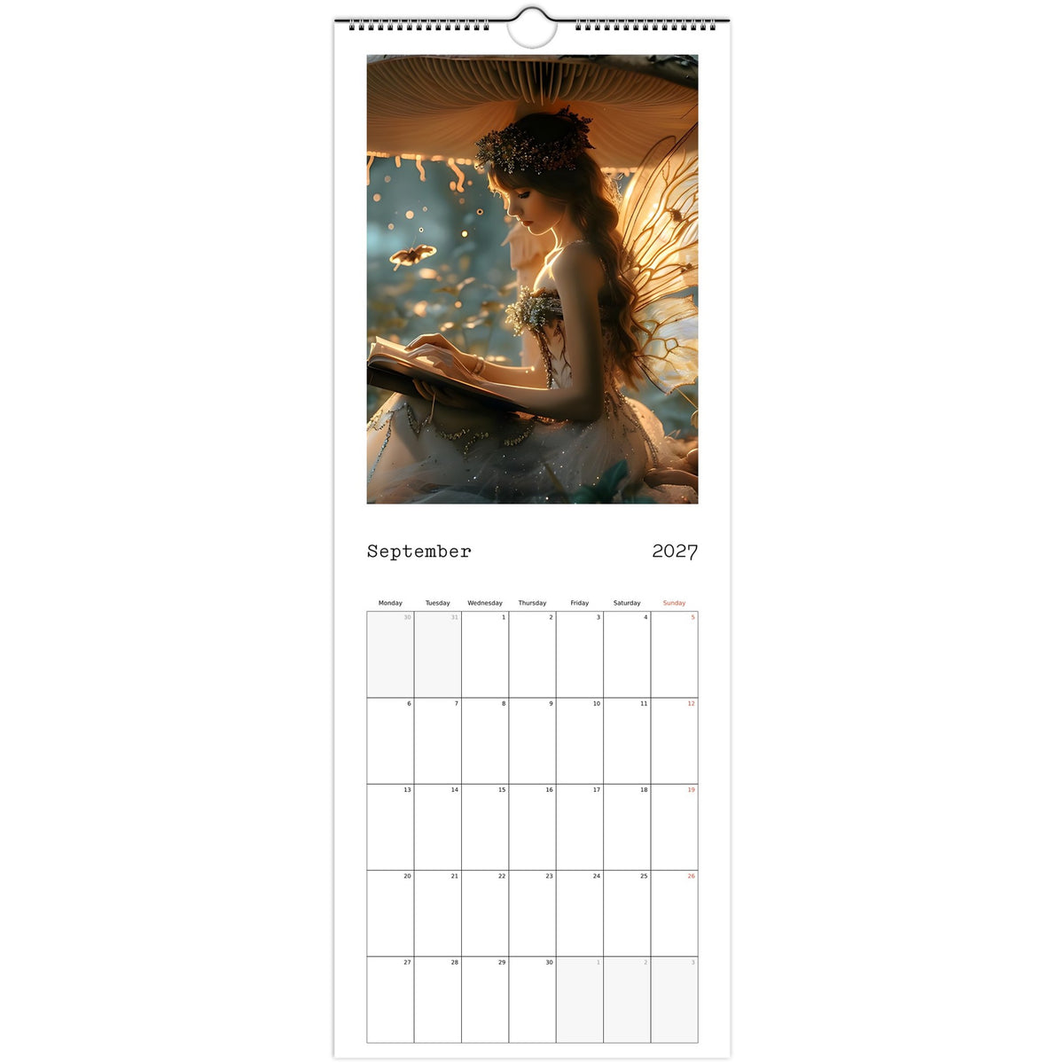Fairies calendar 2027 September photo