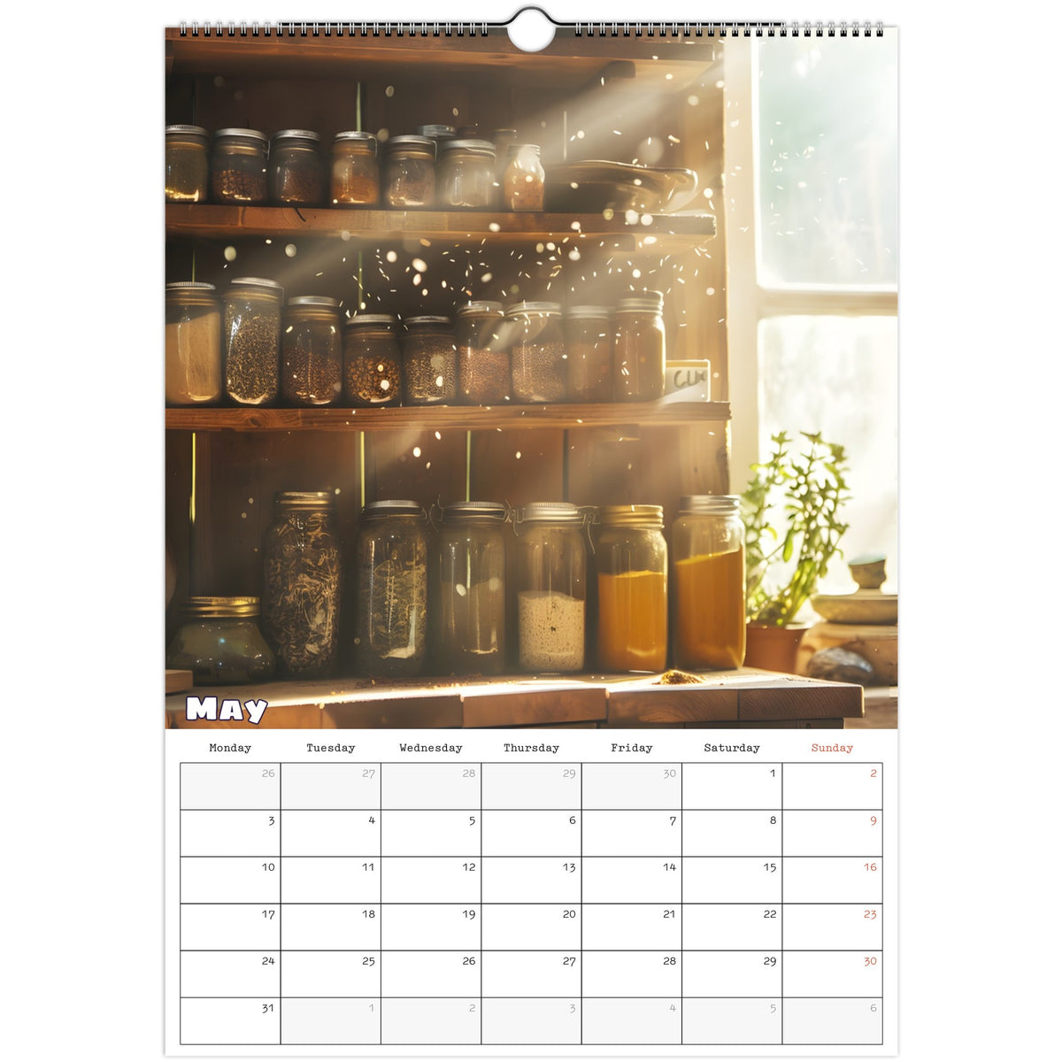 Off‑Grid Living 2027 calendar May photo