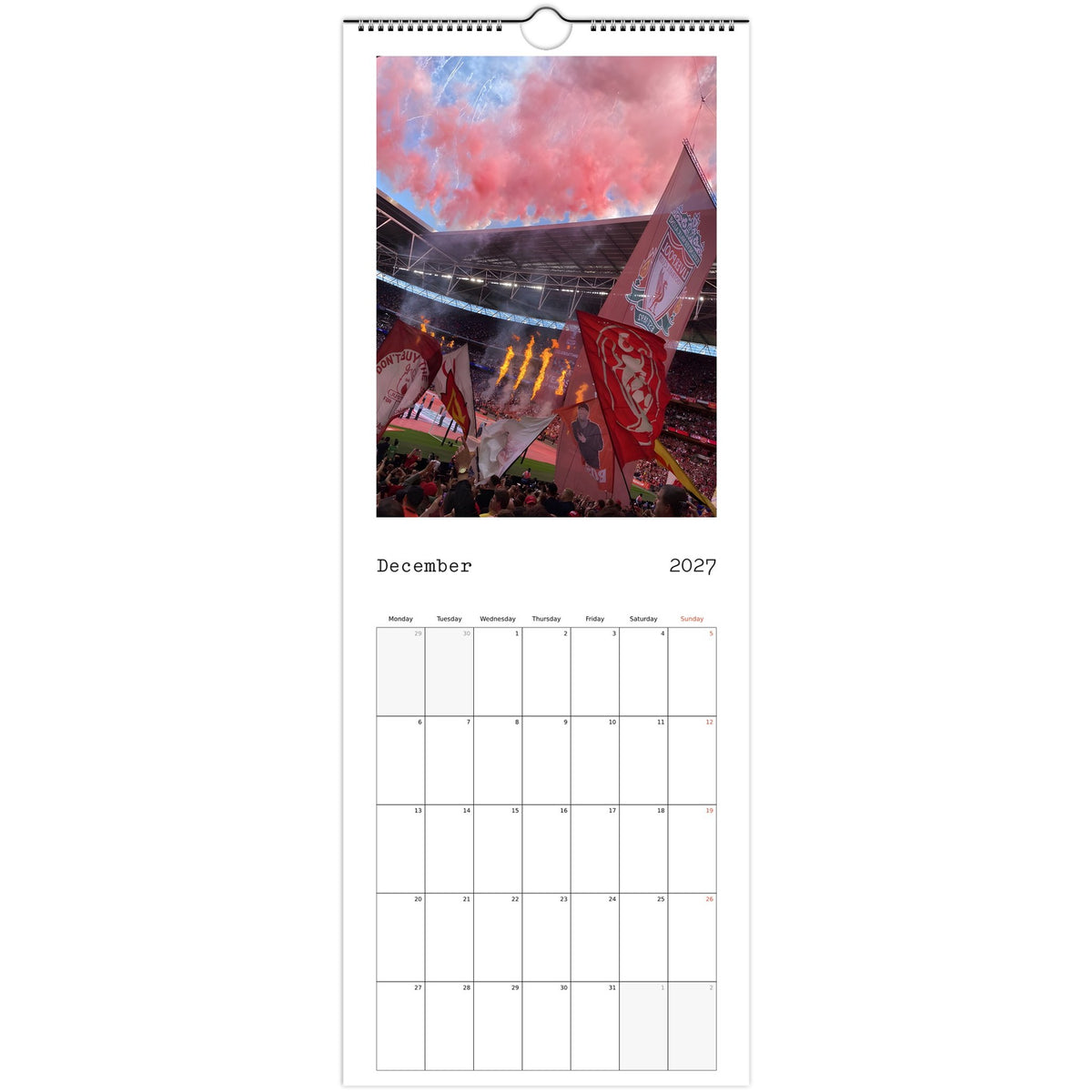 Liverpool Calendar December page