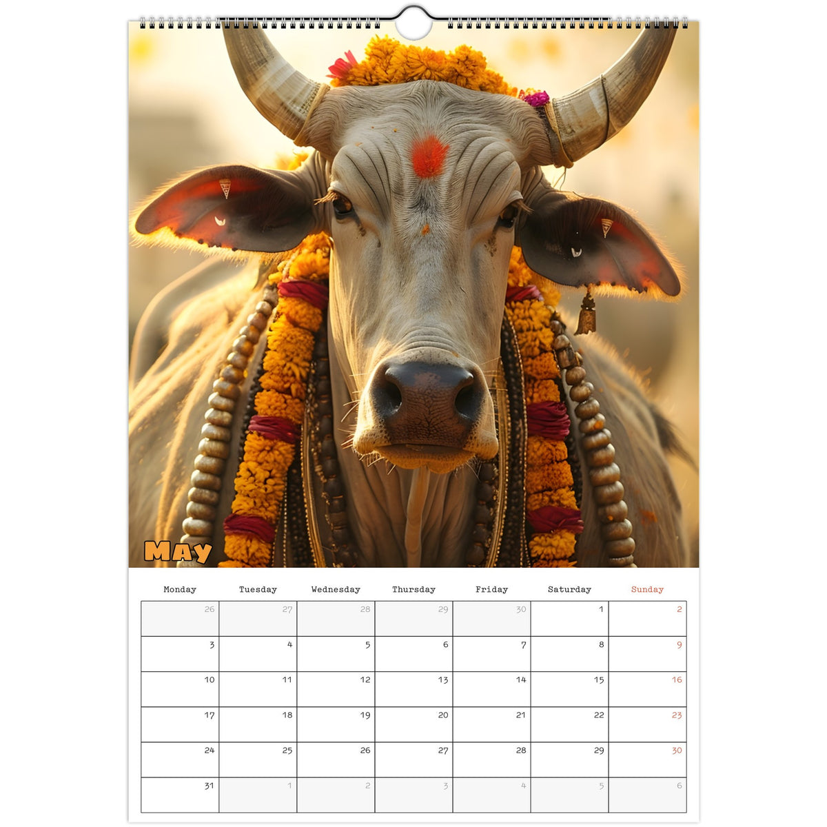 Beautiful India 2027 calendar May page