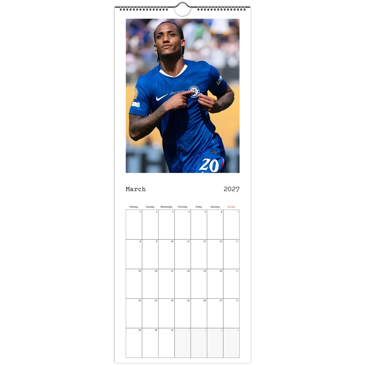 Chelsea Calendar 2027 March photo