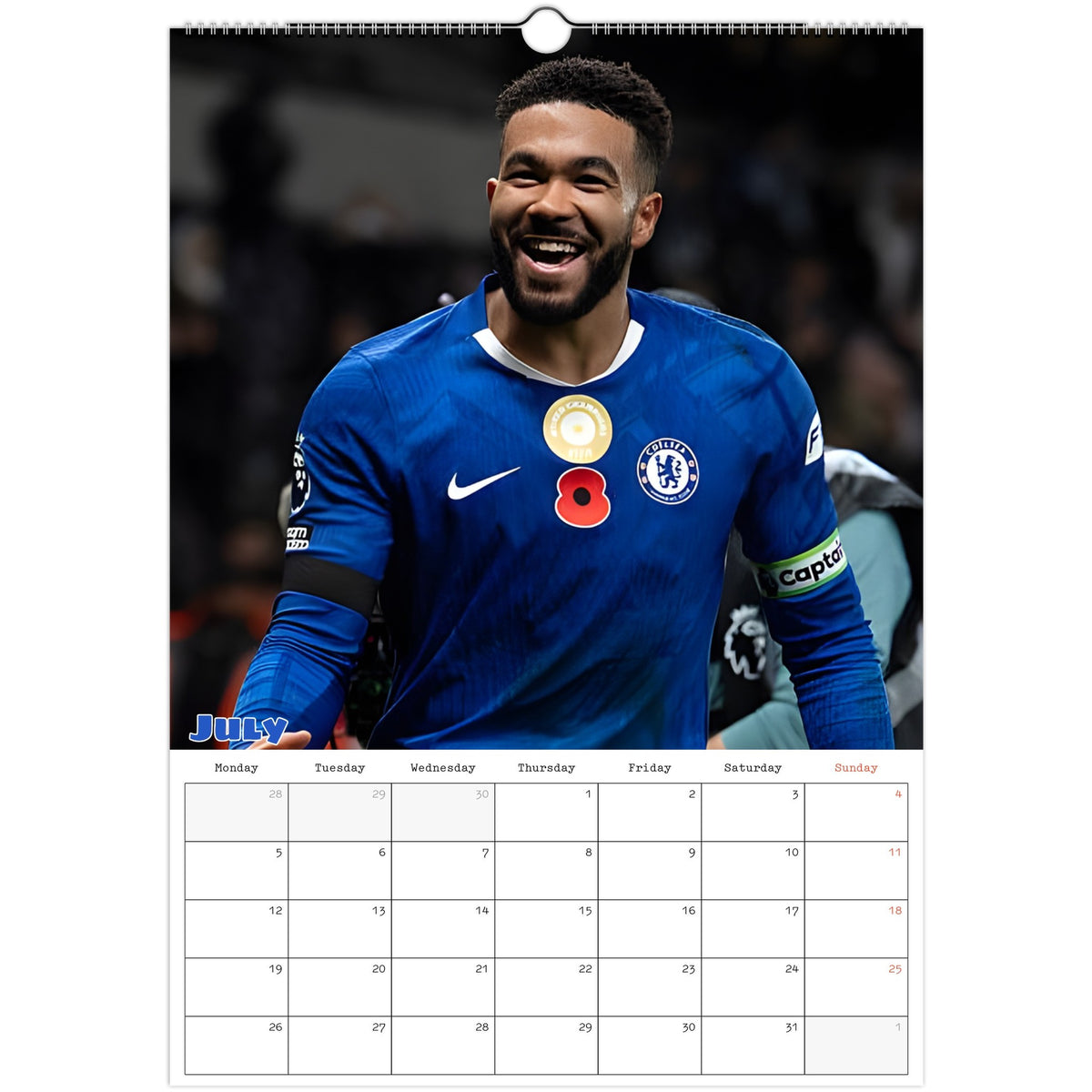 Chelsea Calendar 2027 July photo