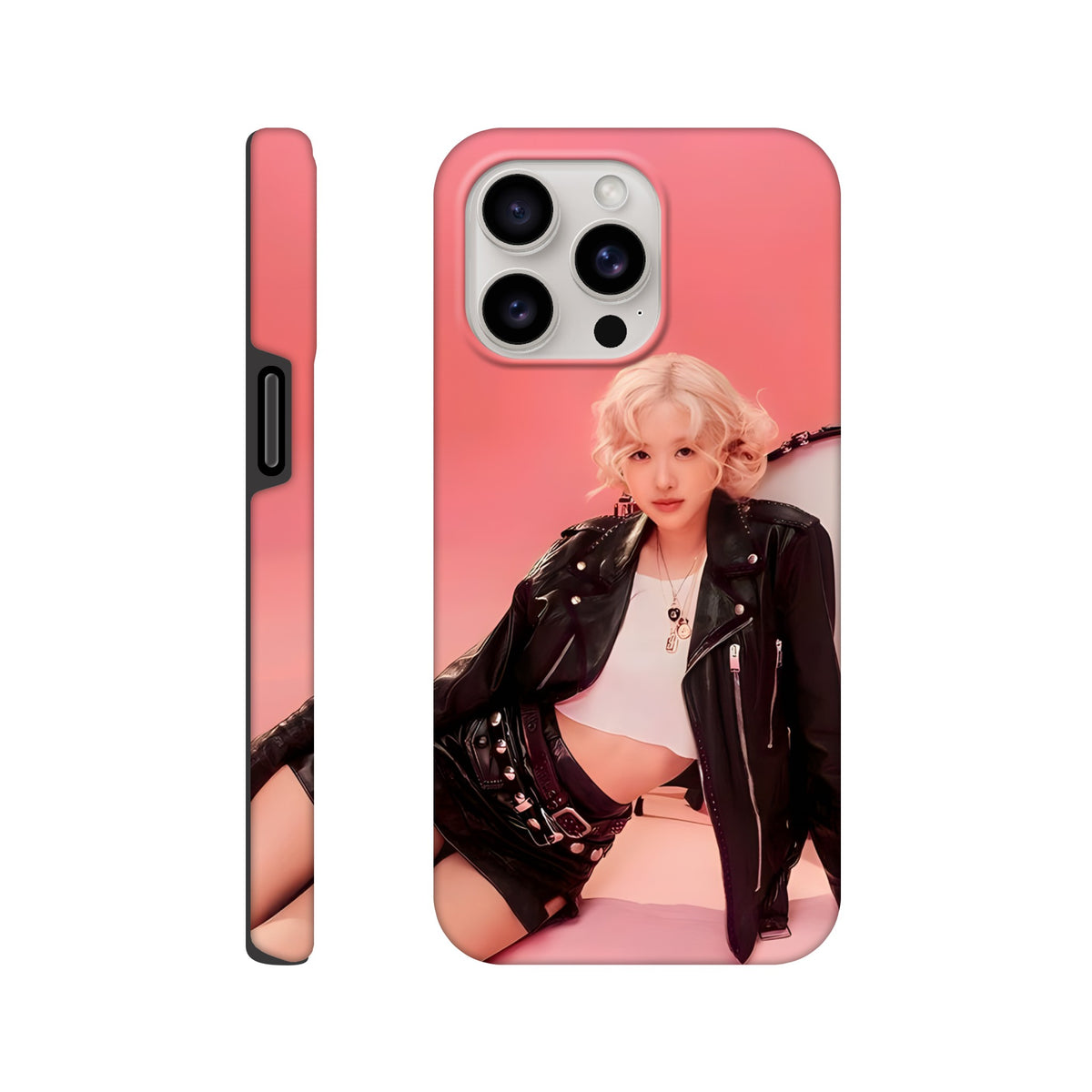 Shock‑absorbing Rosé iPhone case for K‑pop fans