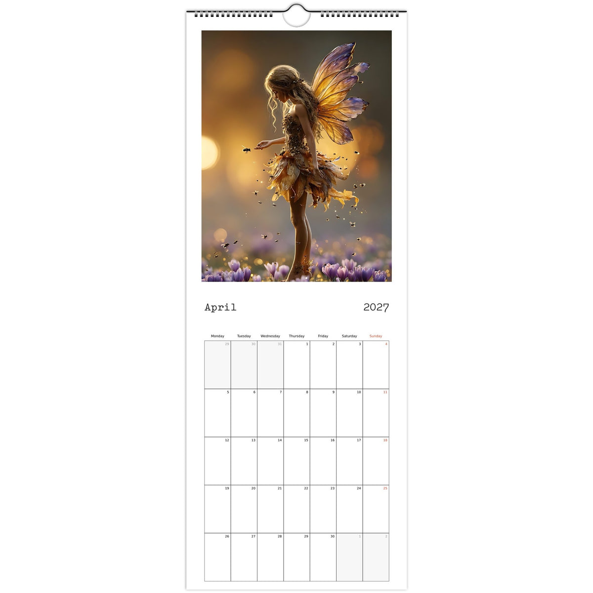 Fairies calendar 2027 April photo