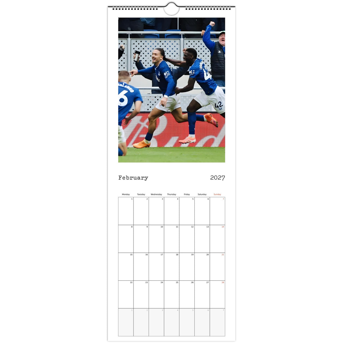 February Everton Calendar photo