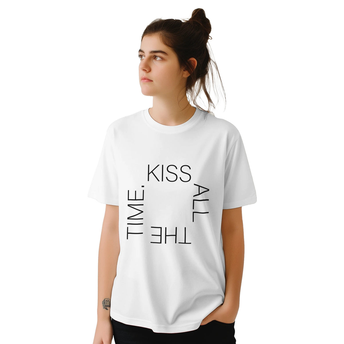 Geometric block lettering Harry Styles shirt
