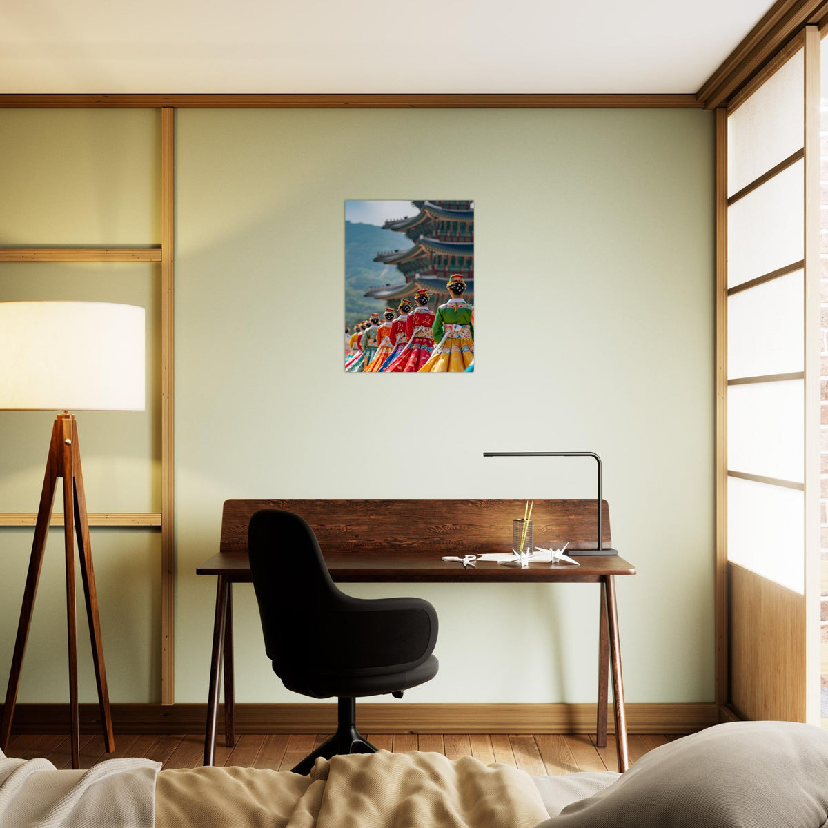 Traditional Korean design poster for aesthetic wall decor