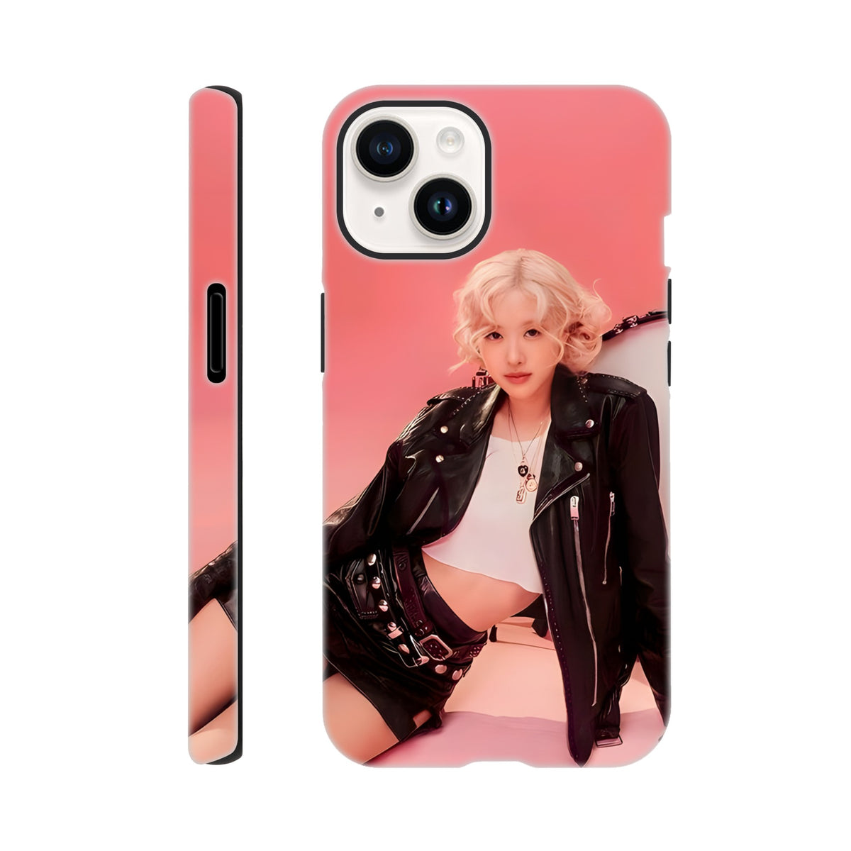 Dual‑layer Rosé iPhone cover with sleek design