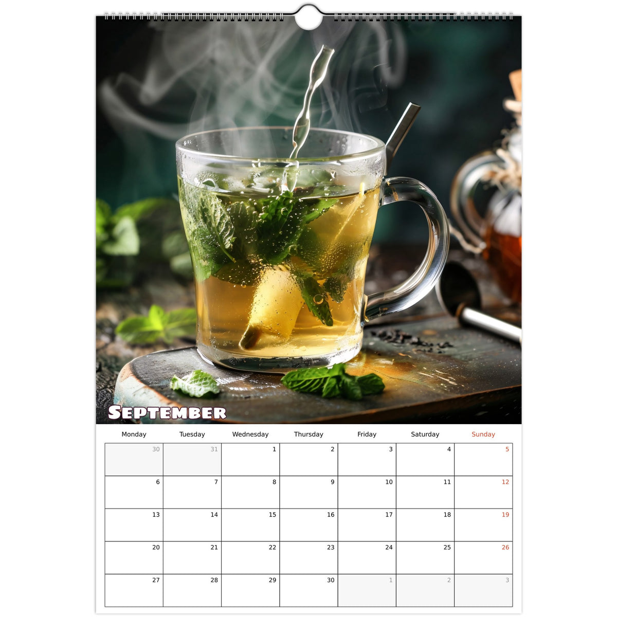 Tea Lovers Calendar 2027 September photo