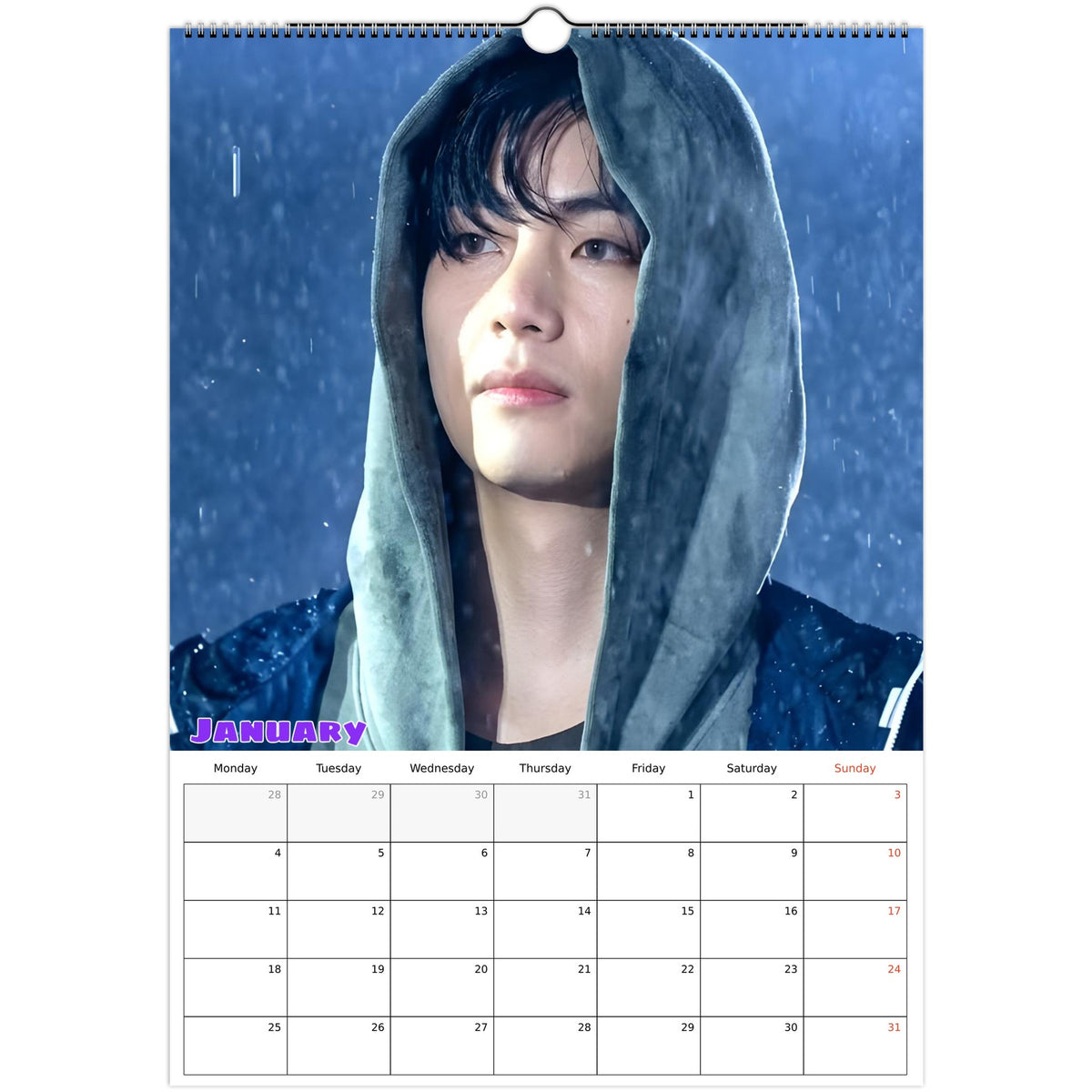 BTS V January ARIRANG Calendar 2027 photo