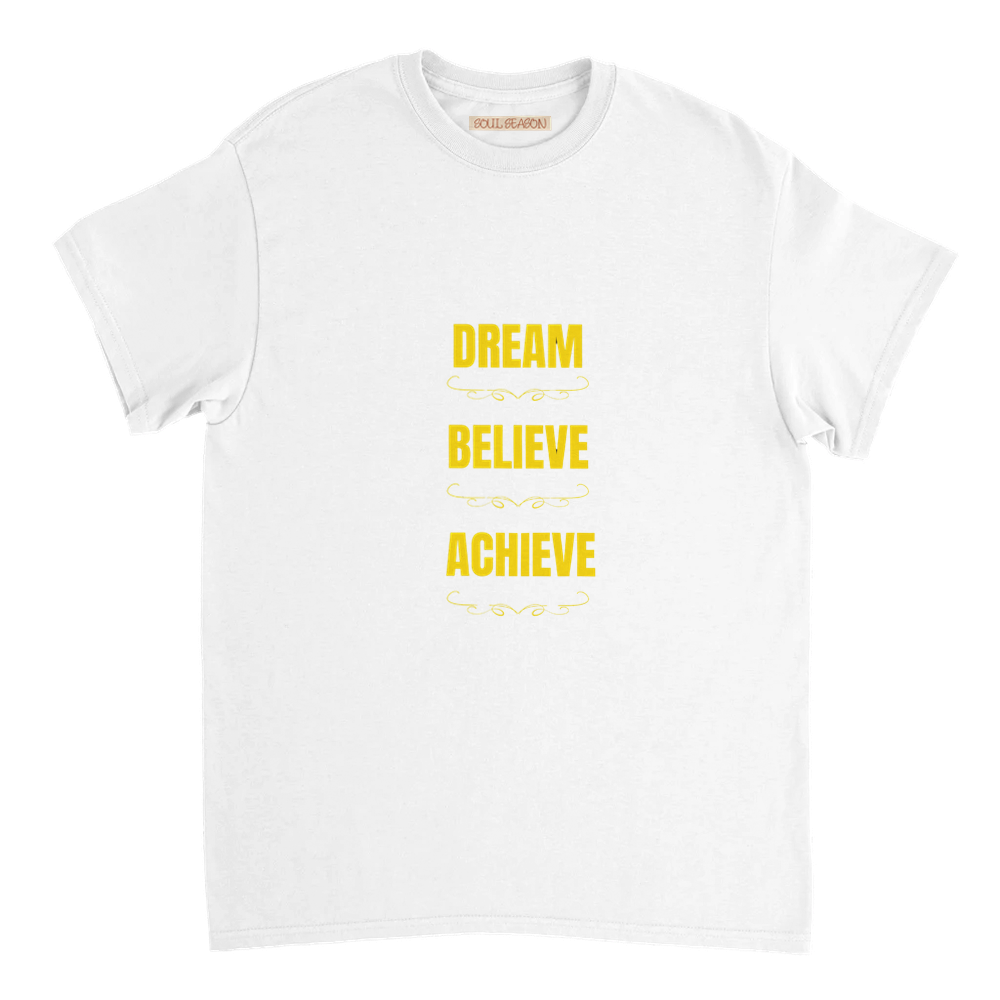 Motivational cotton shirt perfect for goal‑setters and dreamers