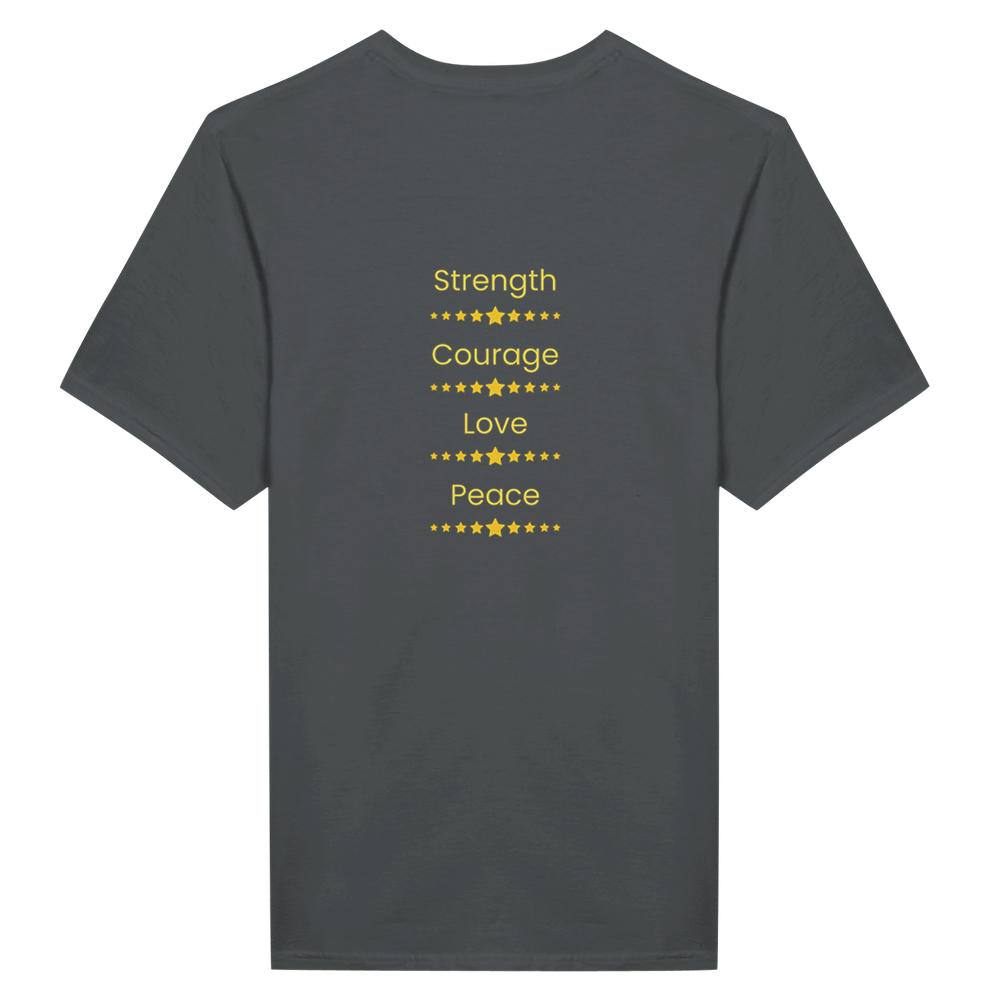 Inspirational fashion T‑shirt with cheerful Good Vibes message