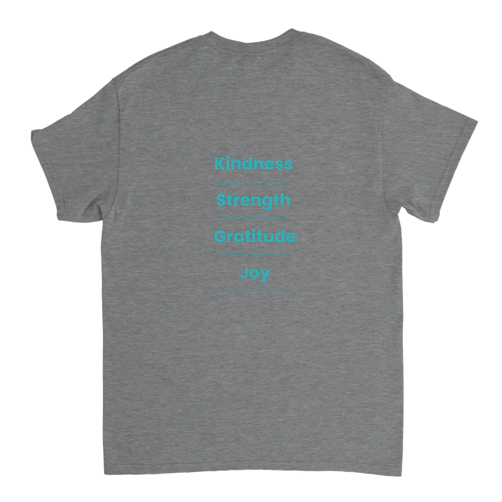 Motivational clothing piece with uplifting positivity message