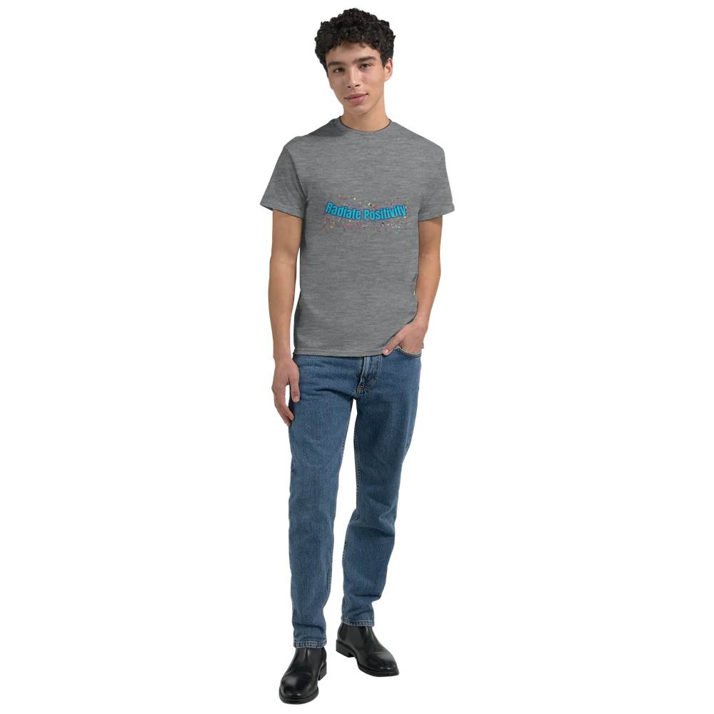 Feel‑good motivational T‑shirt with Radiate Positivity print